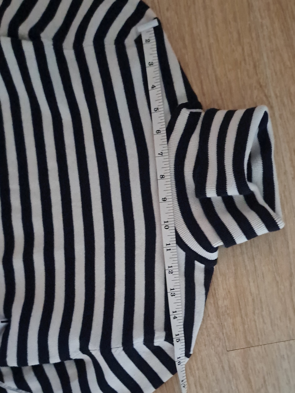 Tommy Hilfiger Black & White Striped Turtleneck T - Shirt - Picture 8 of 11